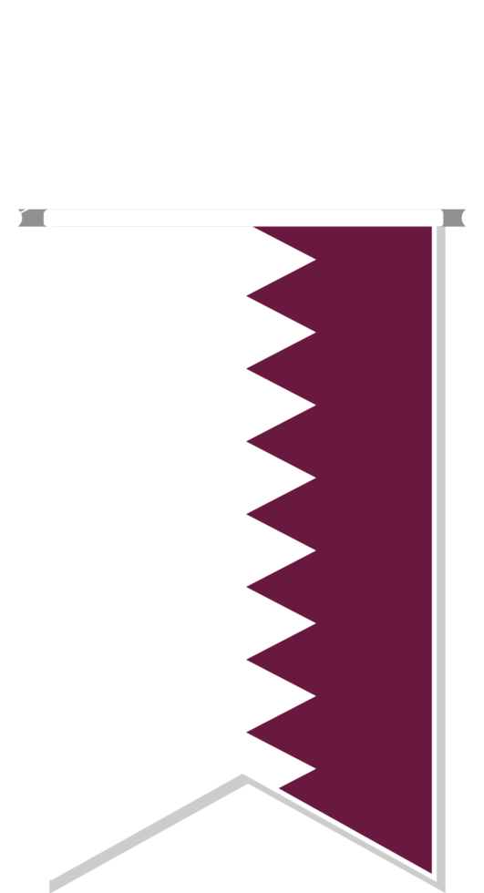 Qatar flag in soccer pennant. png