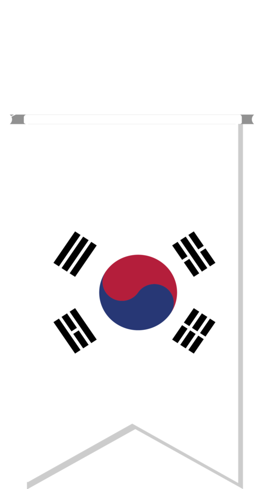 South Korea flag in soccer pennant. png