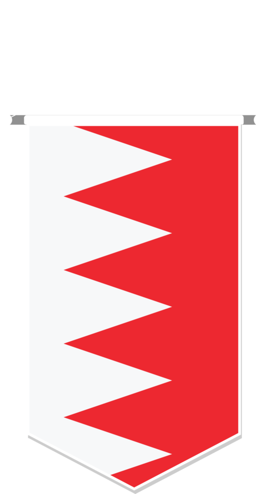 Bahrain flag in soccer pennant, various shape. png