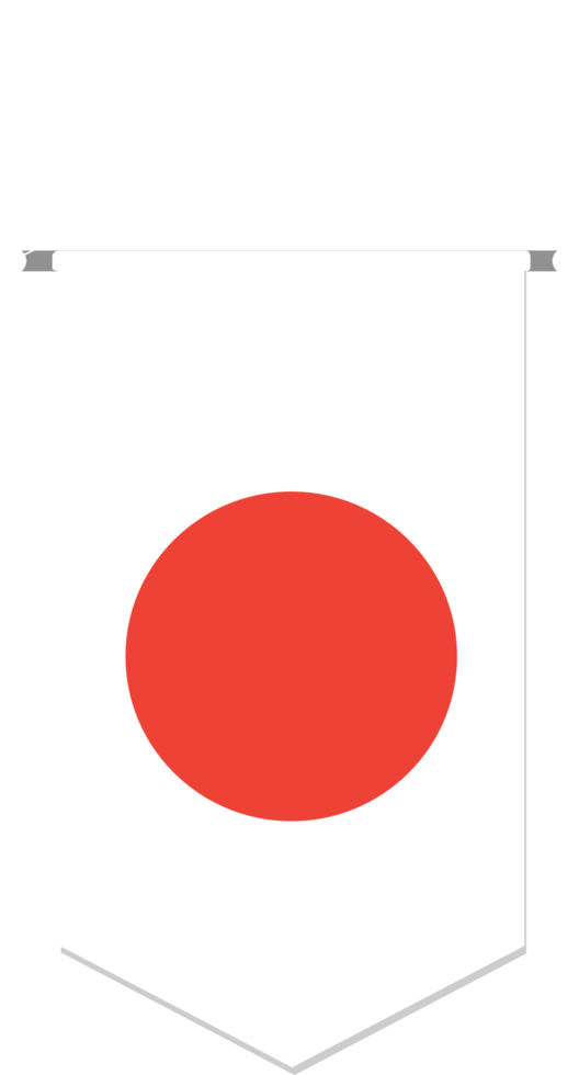 Japan vlag in voetbal wimpel, divers vorm geven aan. png