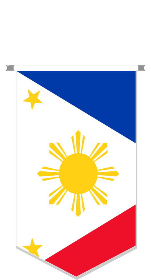 Philippines flag in soccer pennant, various shape. png