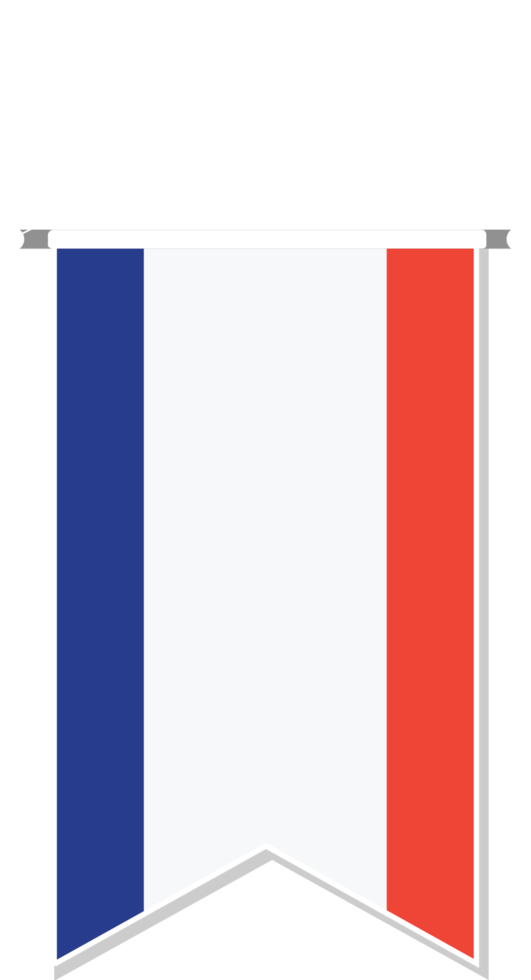 Frankreich-Flagge im Fußballwimpel. png