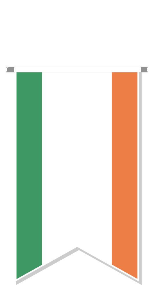 Ireland flag in soccer pennant. png