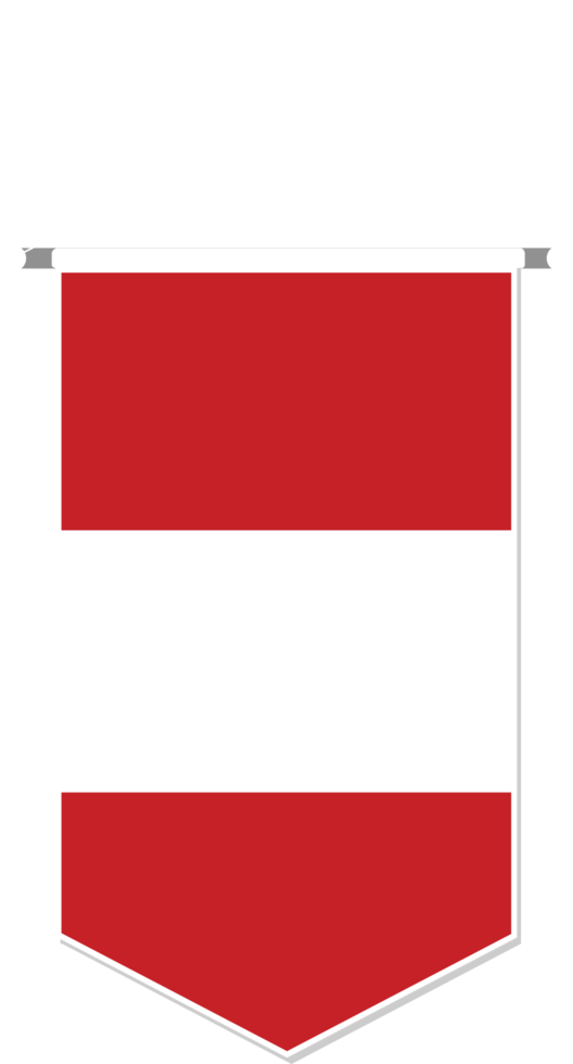 Austria flag in soccer pennant, various shape. png