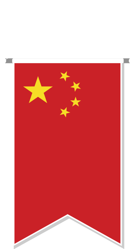 drapeau de la chine en fanion de football. png