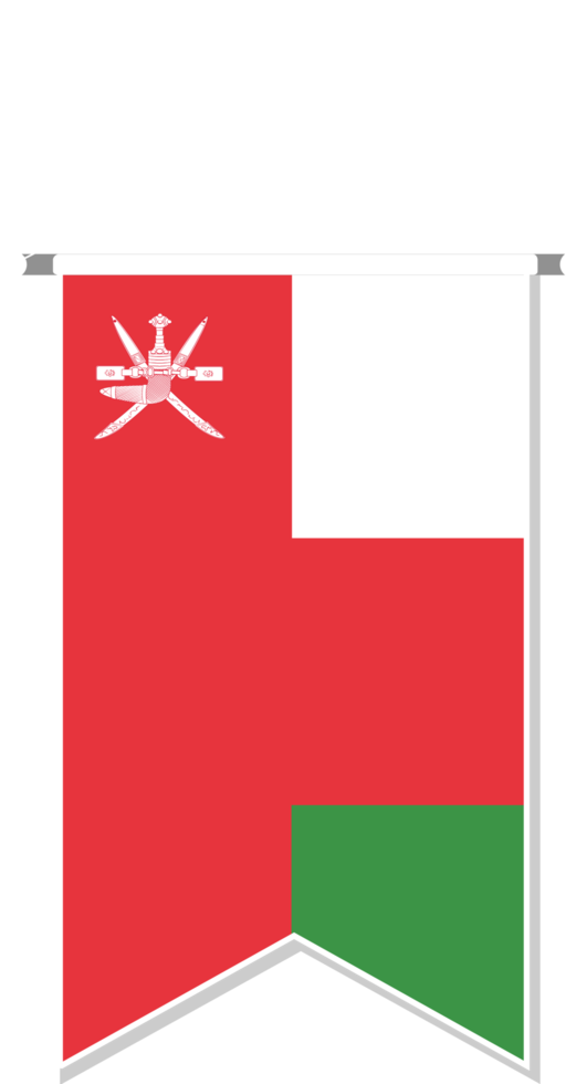 drapeau d'oman en fanion de football. png