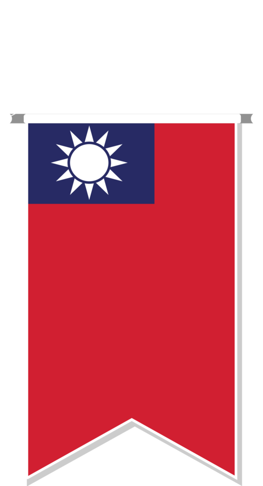 Taiwan flag in soccer pennant. png