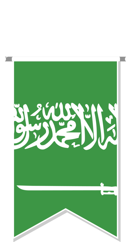 Saudi Arabia flag in soccer pennant. png