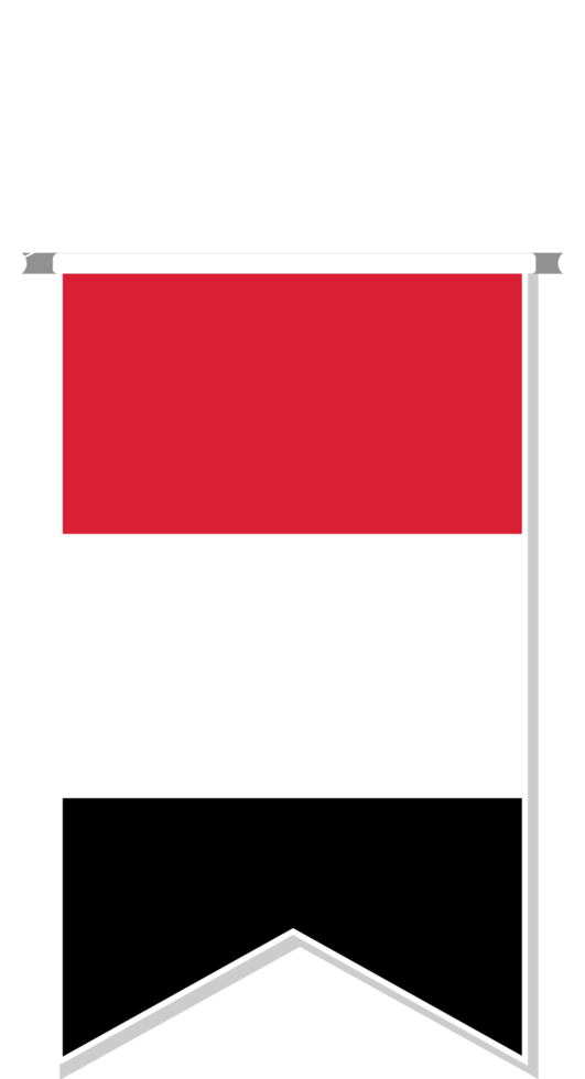 Yemen flag in soccer pennant. png