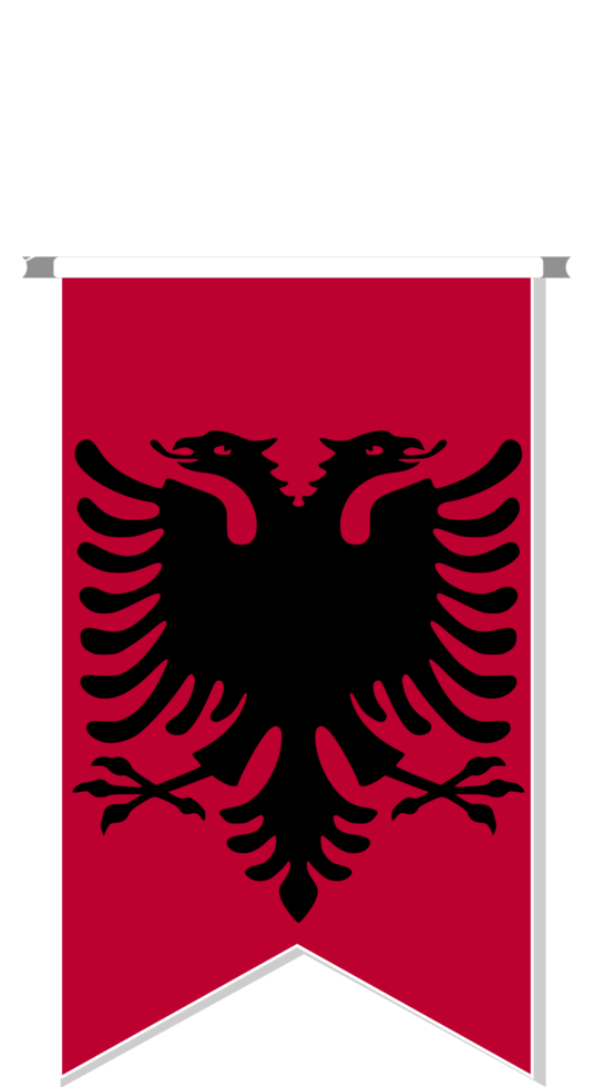 Albania flag in soccer pennant. png