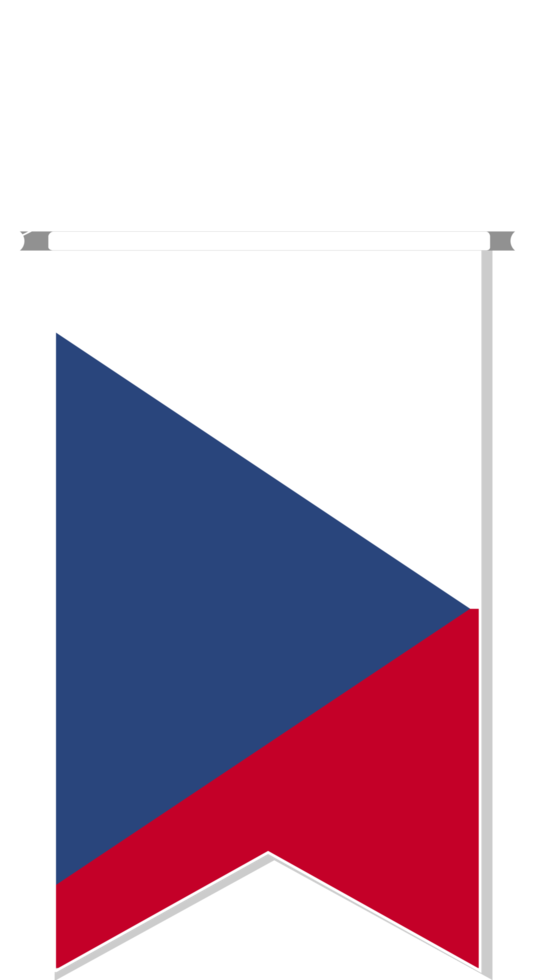 Czech flag in soccer pennant. png