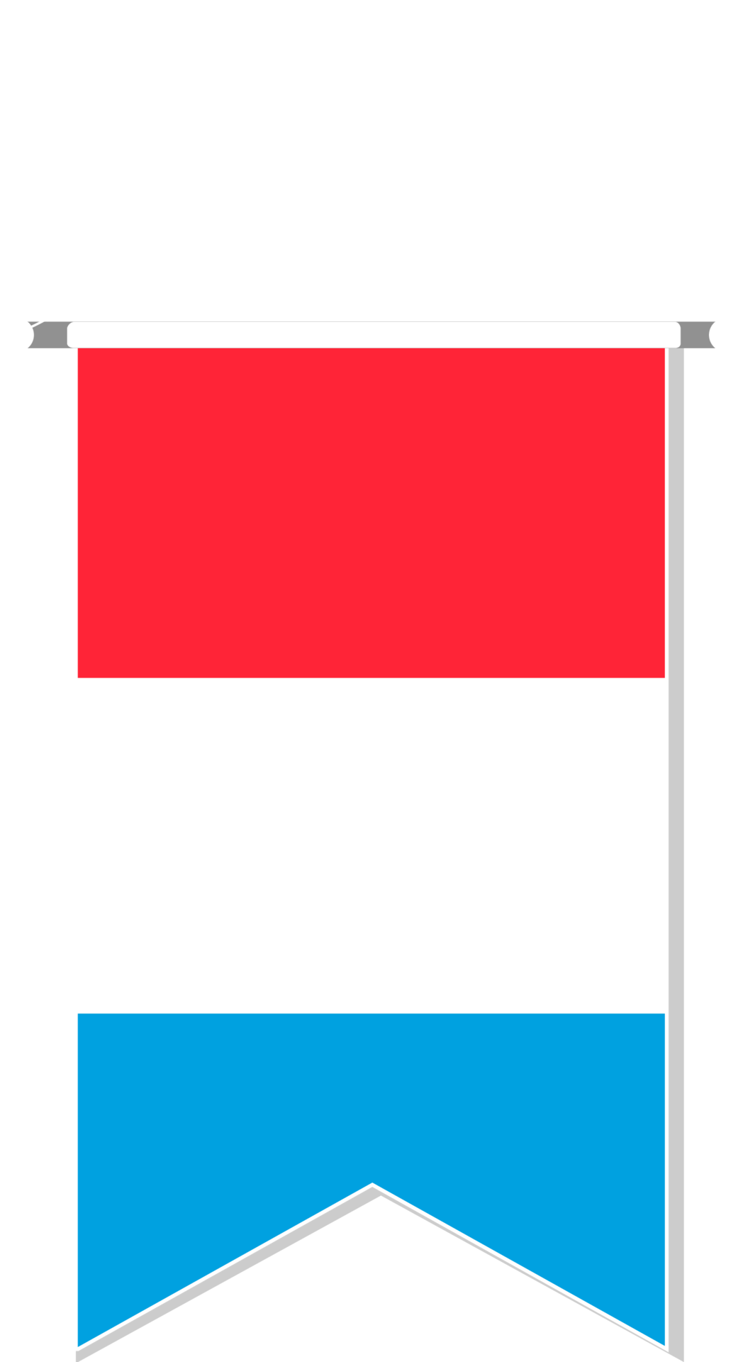 Luxembourg flag in soccer pennant. 11793908 PNG