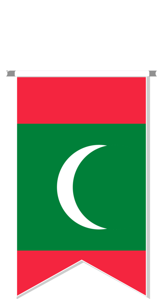 Maldives flag in soccer pennant. png