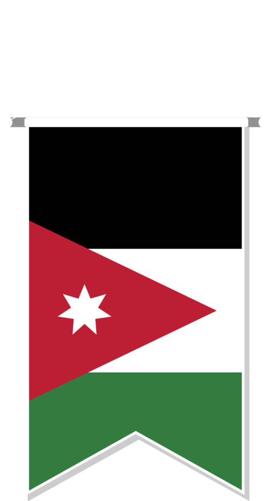 Jordanië vlag in voetbal wimpel. png