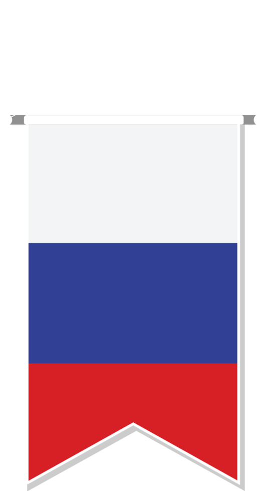 bandera de rusia en banderín de fútbol. png