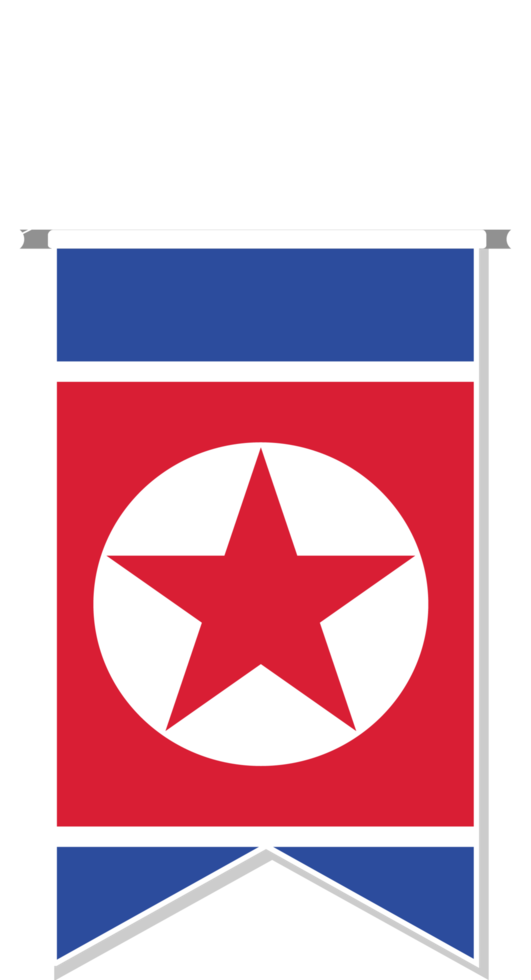 North Korea flag in soccer pennant. png