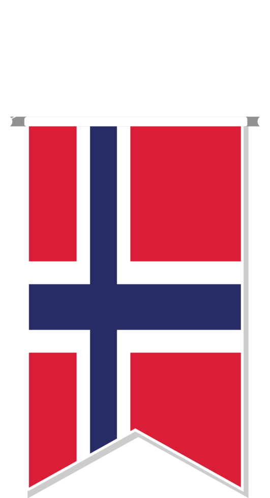 Norway flag in soccer pennant. png