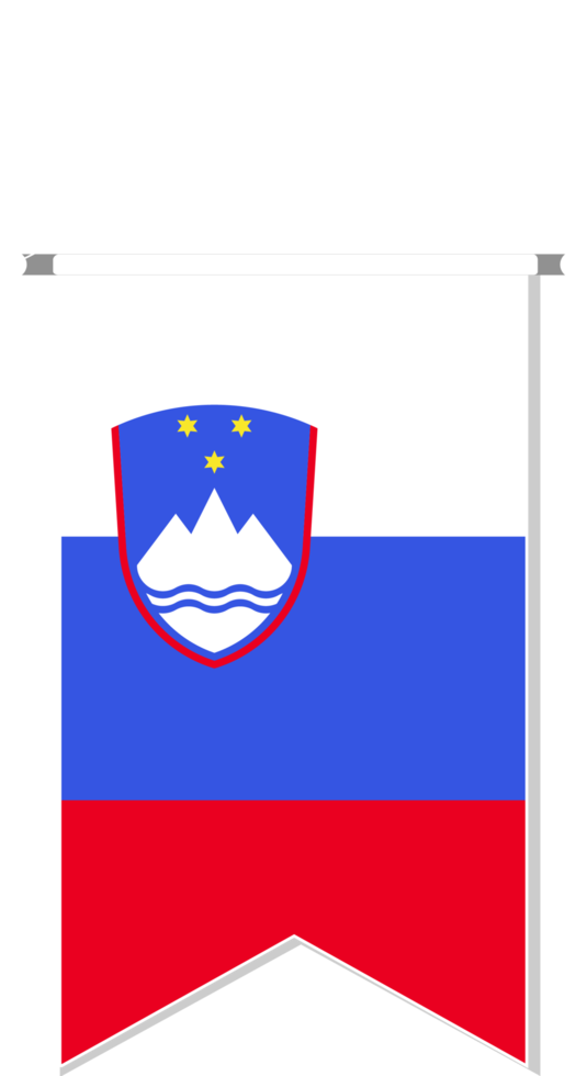 Slovenia flag in soccer pennant. png