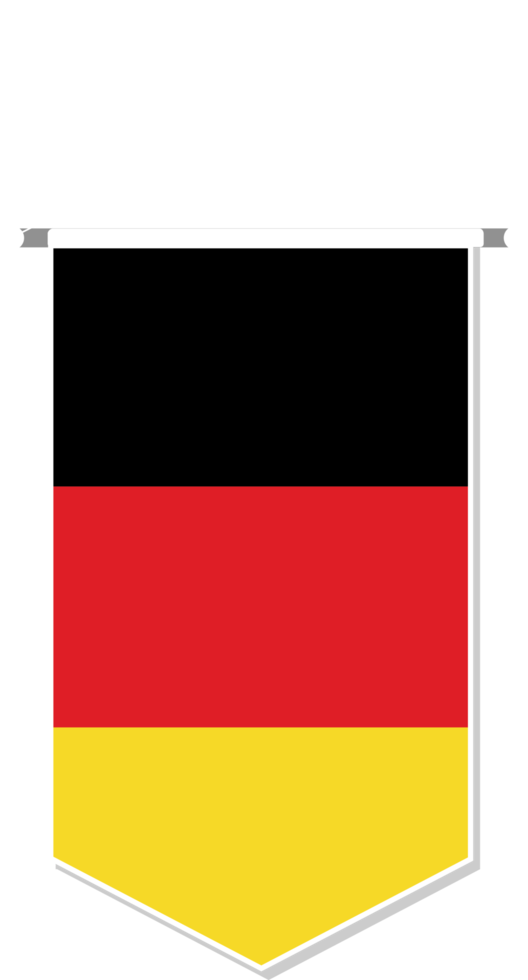 Germany flag in soccer pennant, various shape. png