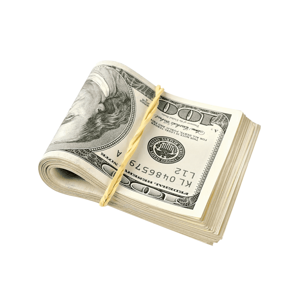 pile de dollars png