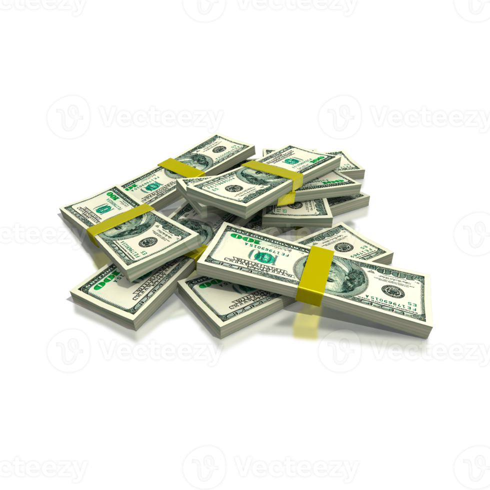 stack of dollars isolated png