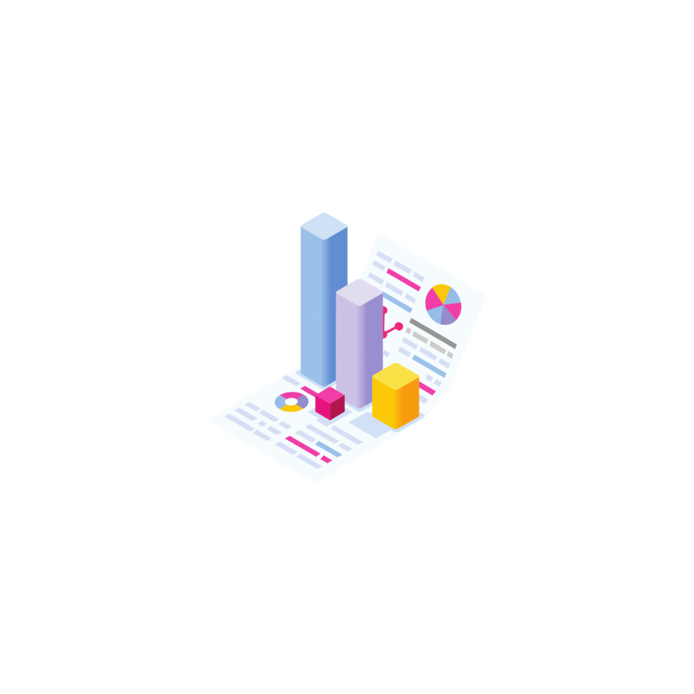 3d render of a graph png