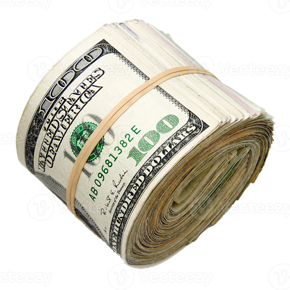 roll of dollars isolated png