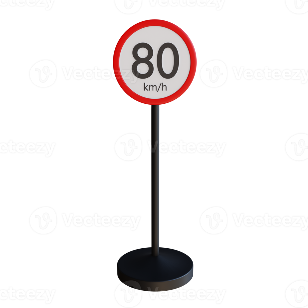 3d render illustration street sign png