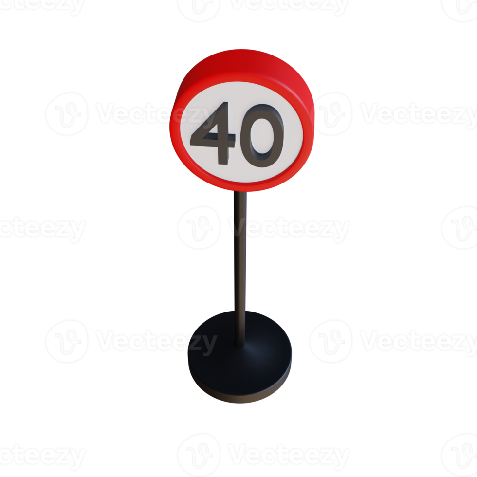 3d render illustration street sign png