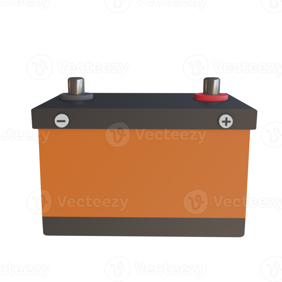 3d render illustration battery png