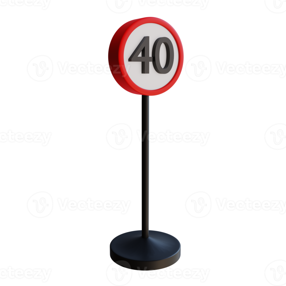 3d render illustration street sign png