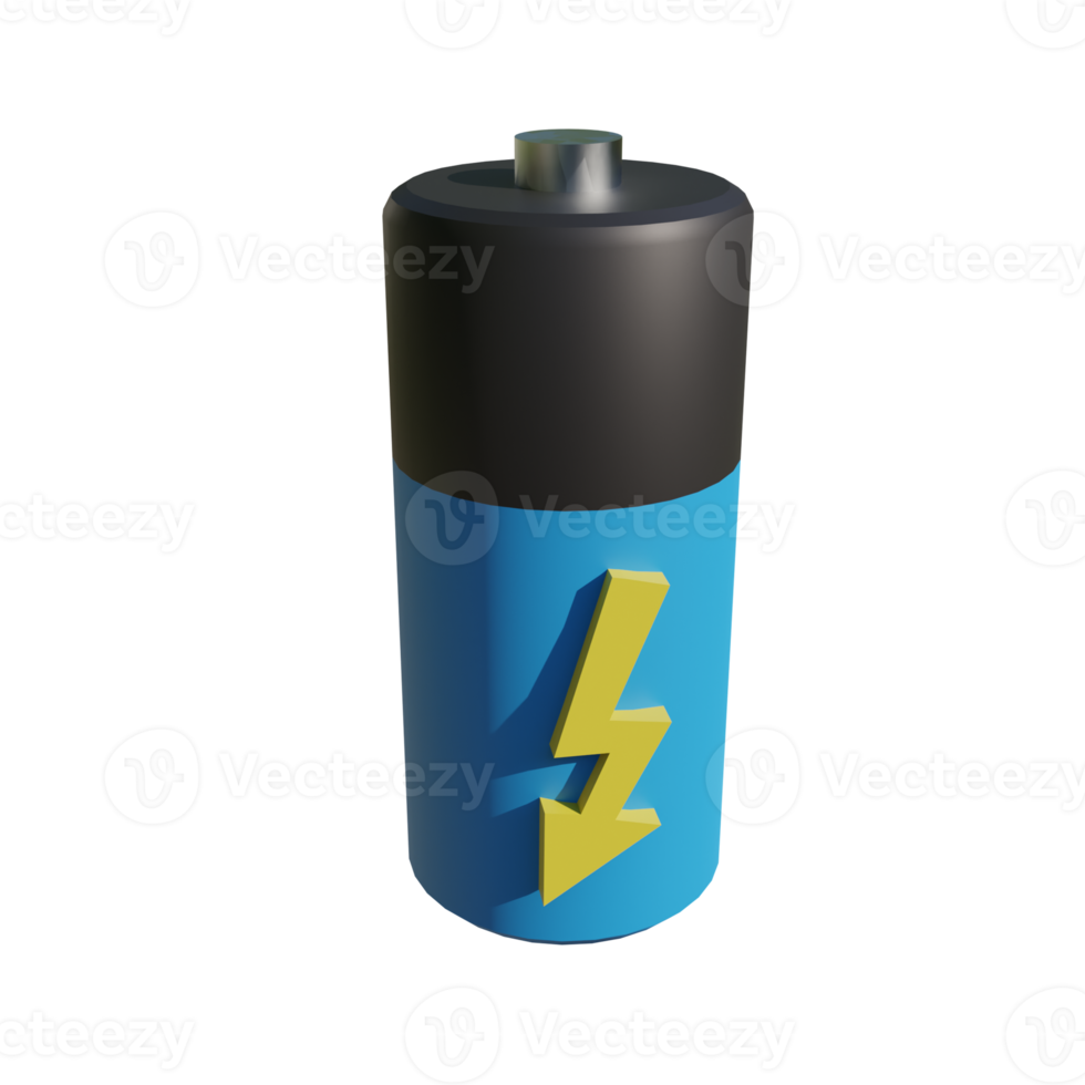 3d render illustration battery png