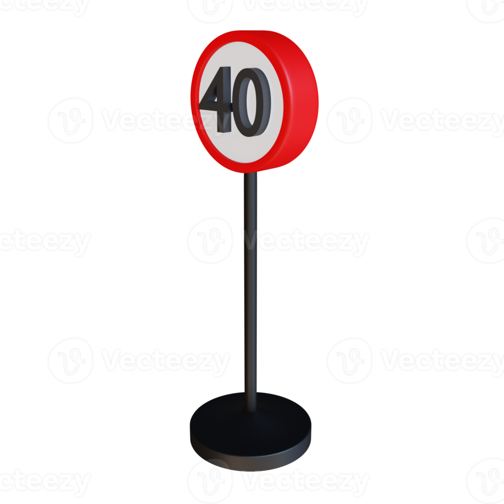 3d render illustration street sign png