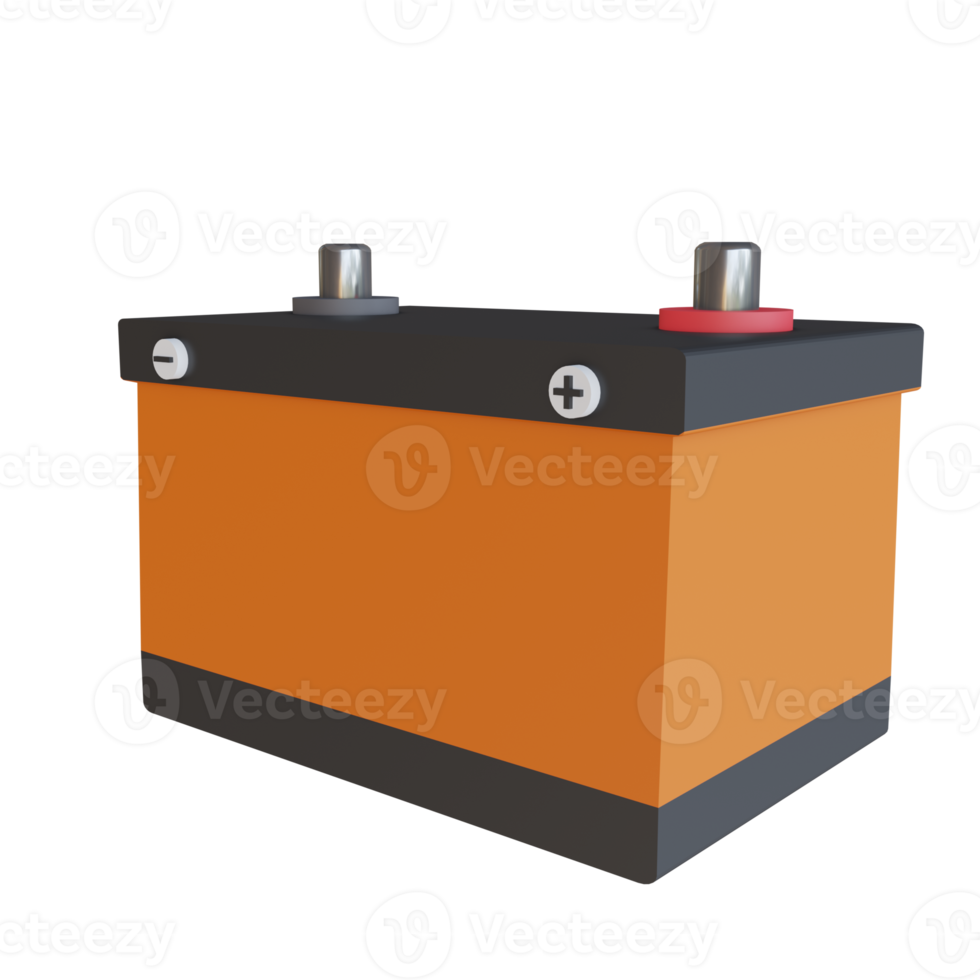3d render illustration battery png
