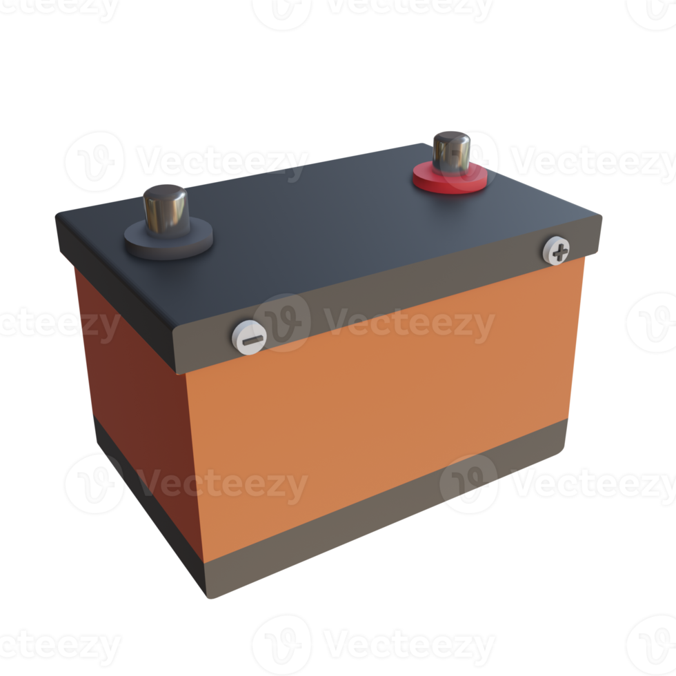 3d render illustration battery png