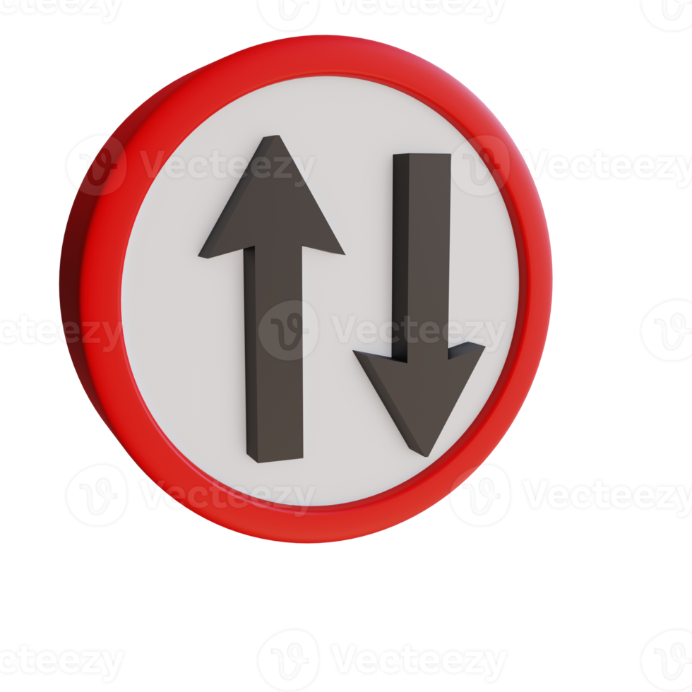 3d render illustration street sign png