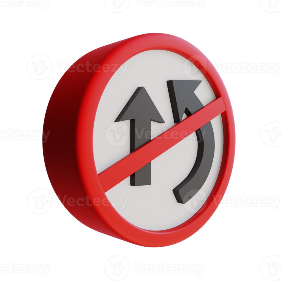 3d render illustration street sign png