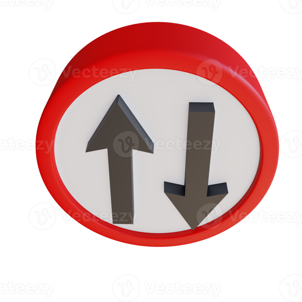 3d render illustration street sign png