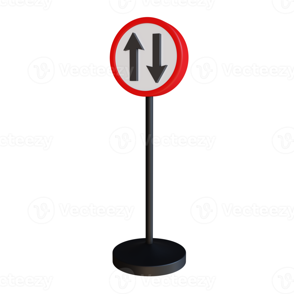 3d render illustration street sign png