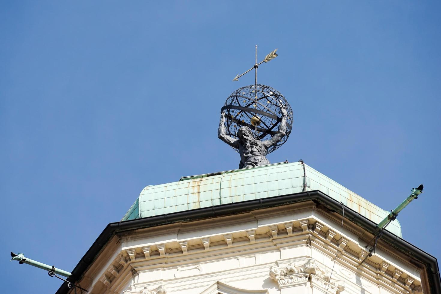 Prague, Czech Republic, 2014. View of the Astronomical Tower at the Klemintum in Prague photo