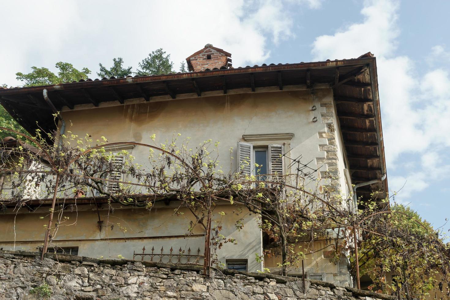 Bergamo, Lombardy, Italy, 2014. View of a house in Bergamo photo