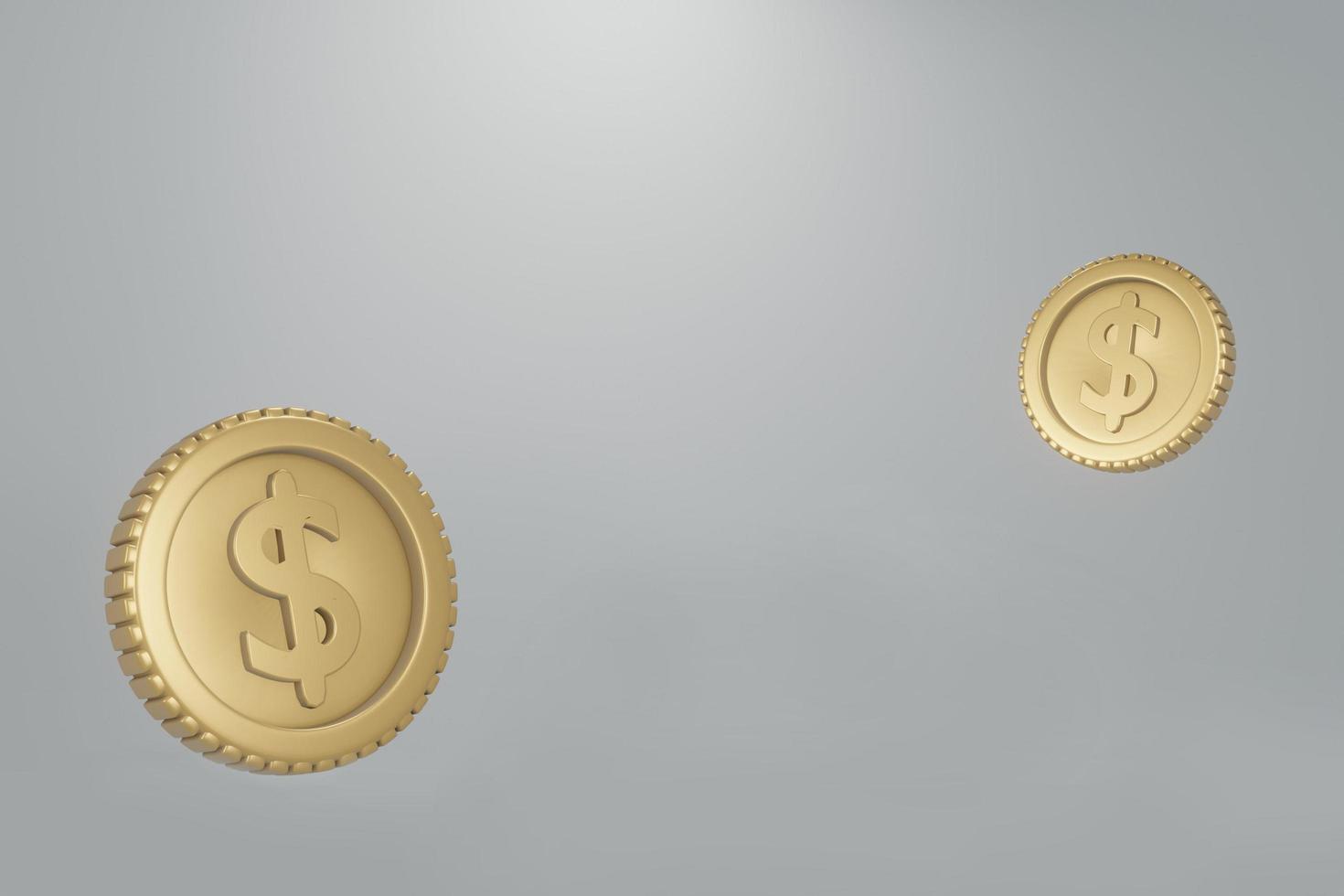 3D Coin background. Business finance and investment. photo