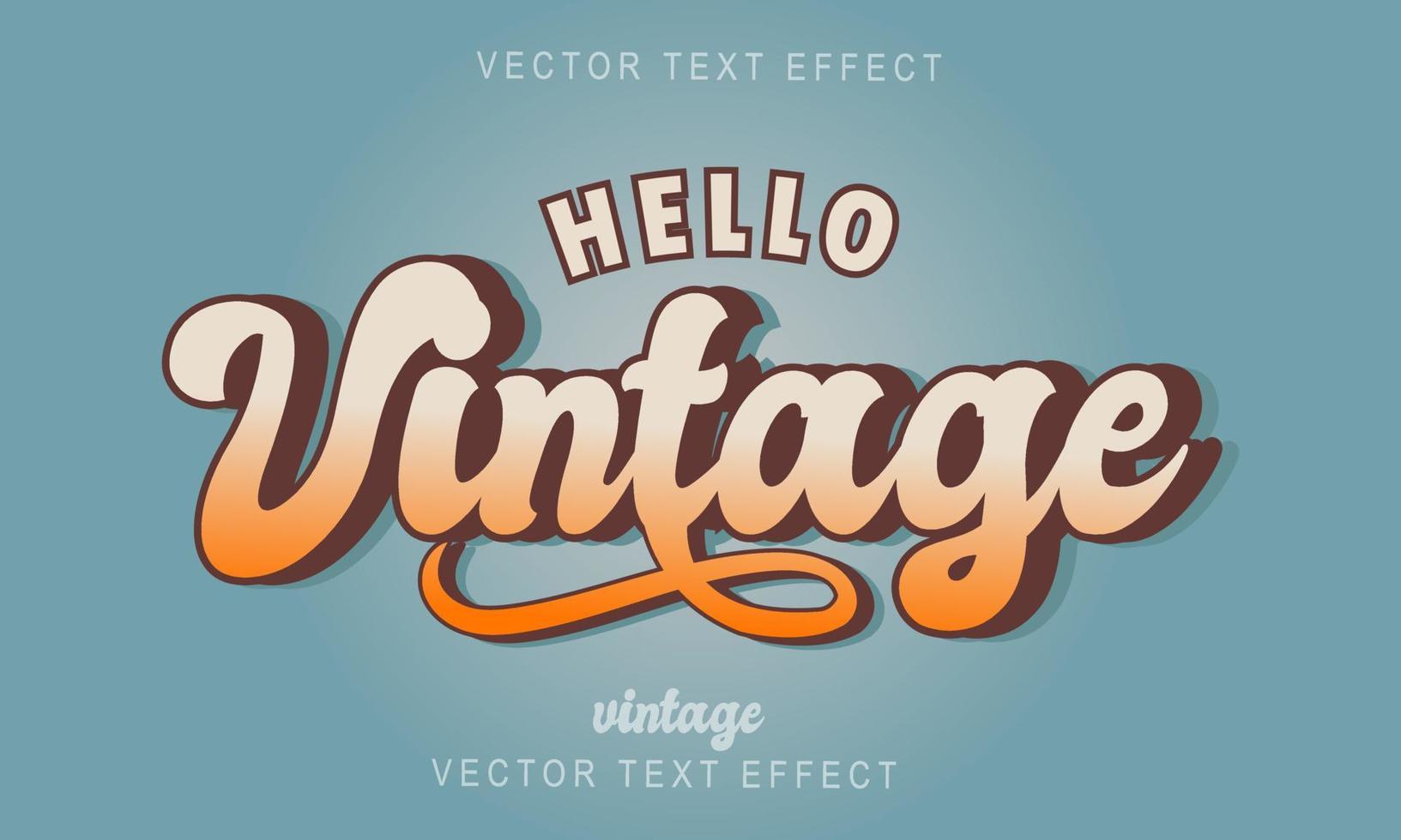Retro, vintage editable 70s and 80s, Retro vintage and classic style vector