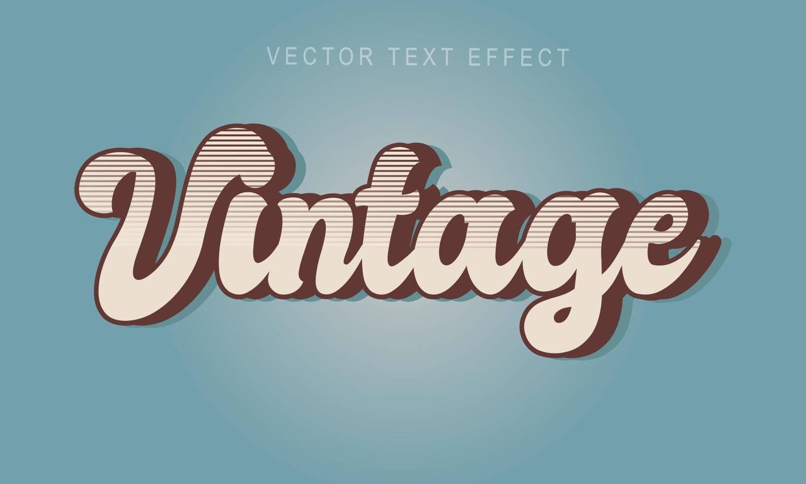 estilo de texto retro, vintage editable de los años 70 y 80, retro vintage y clásico vector