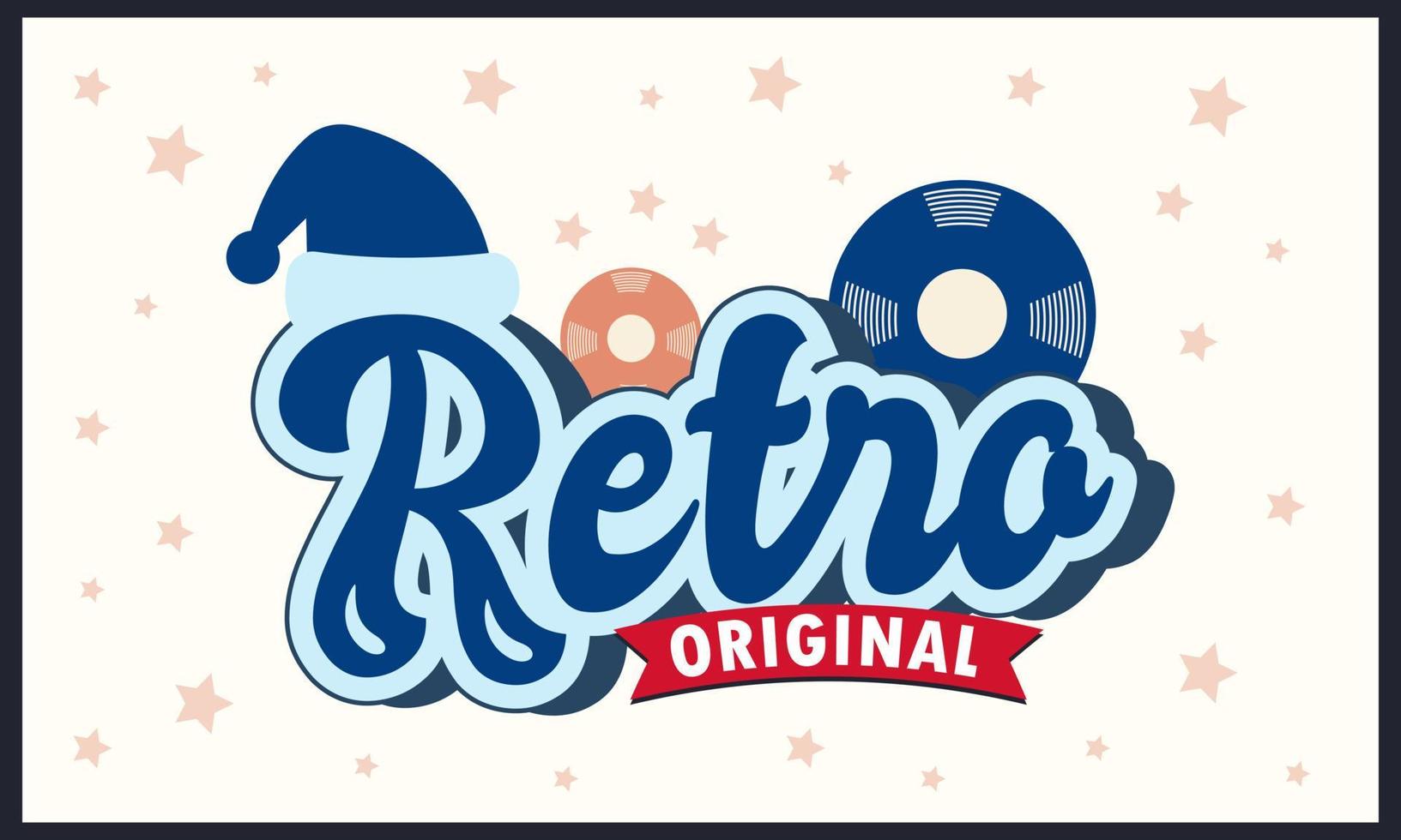 Retro radio, vintage texteditable 70s and 80s, Retro and classic text style vector