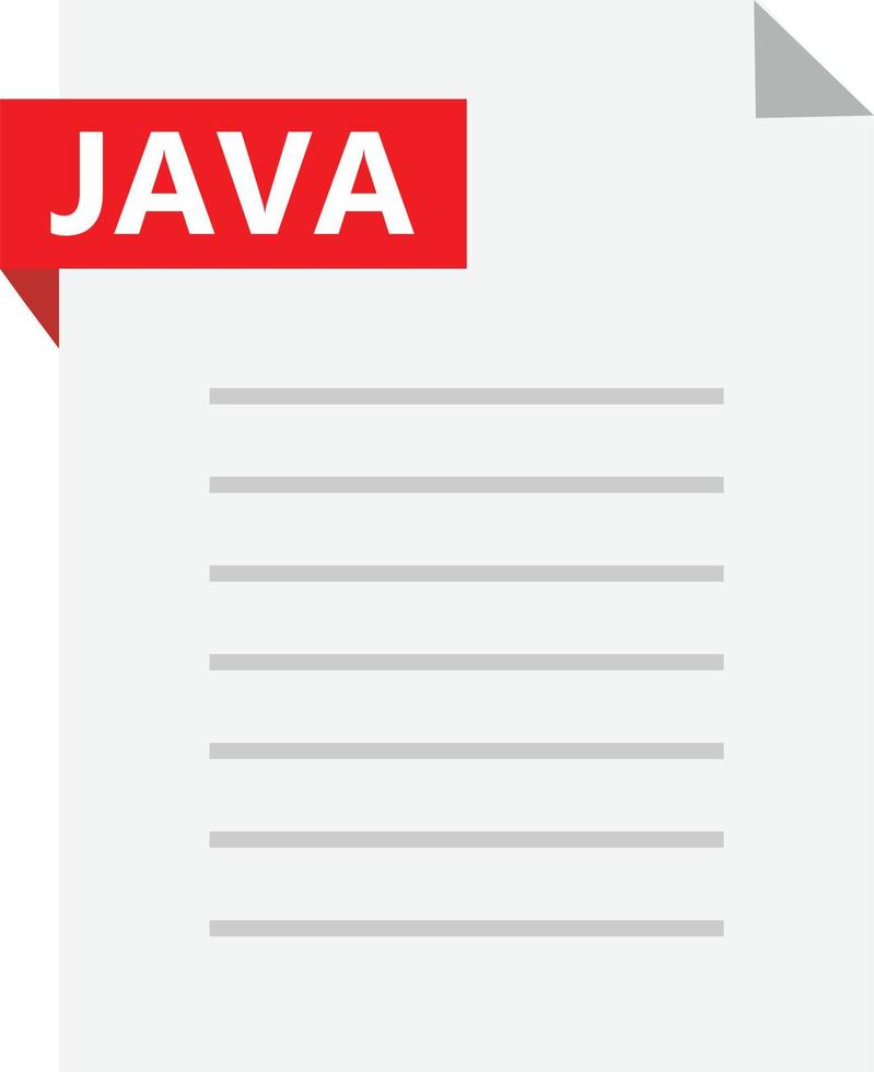 Java Source Code file icon. java extension file sign. flat style. vector