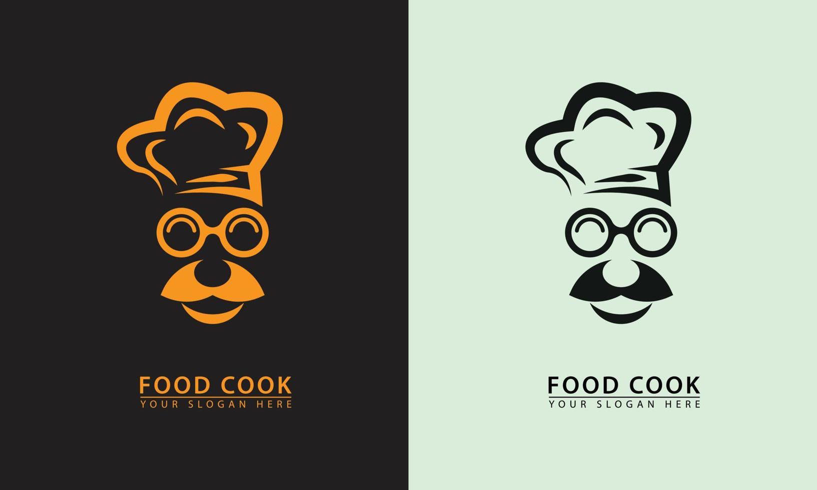 abstract old chef icon logo vector