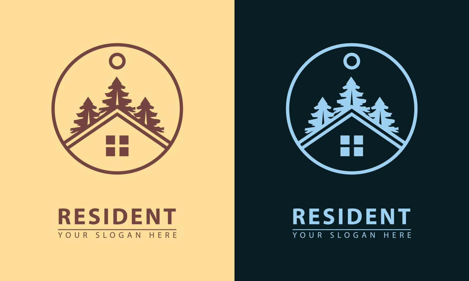 abstract resident logo vector