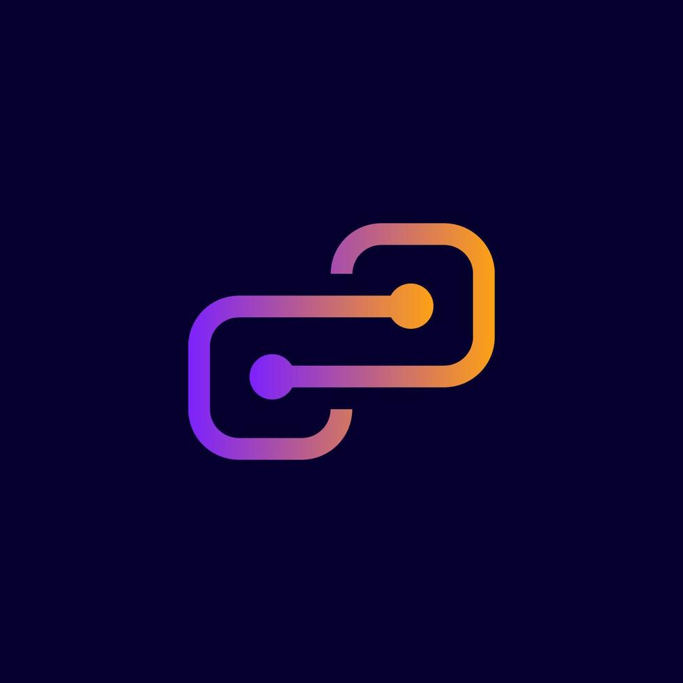 Two Dice Tech Simple Logo Design Ideas vector