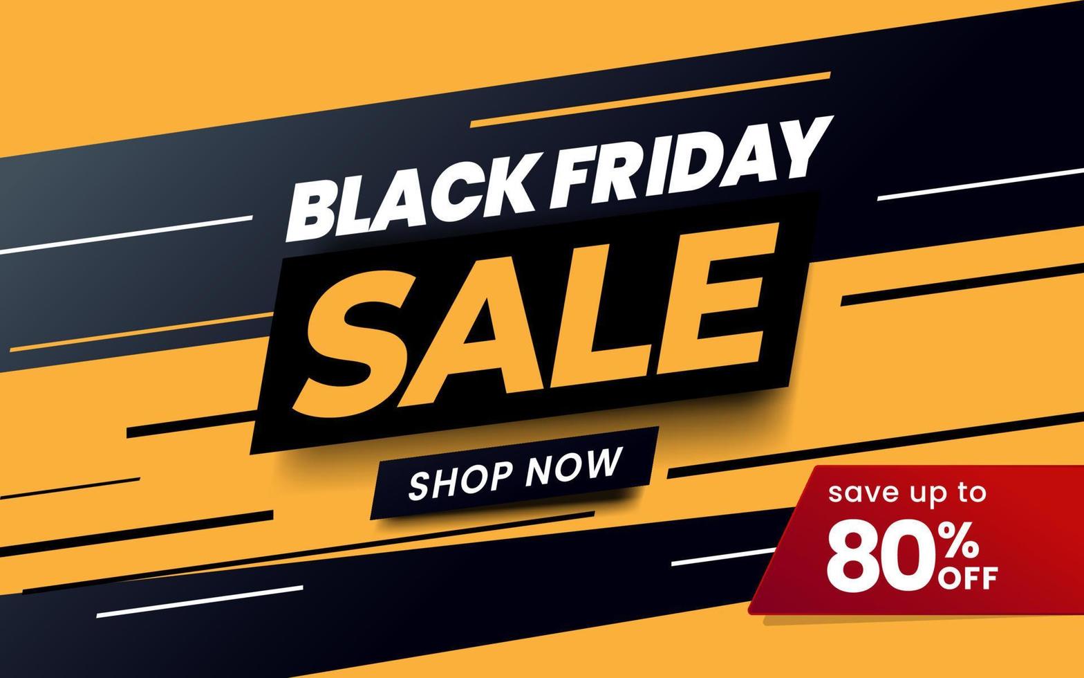 Black Friday Sale banner template, Abstract Sale background vector